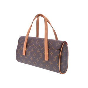 Louis Vuitton Monogram Leather Handbag Brown Sonatine